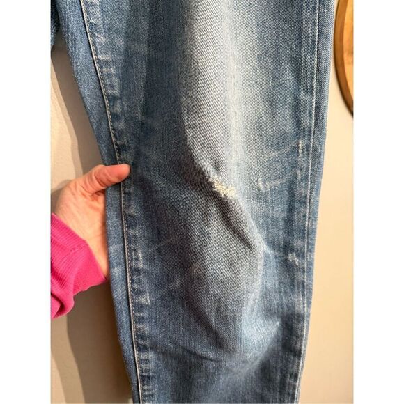 Moussy Vintage Blue Denim Stretch Distressed Skinny Jeans Medium Wash Size 27 - Picture 3 of 5